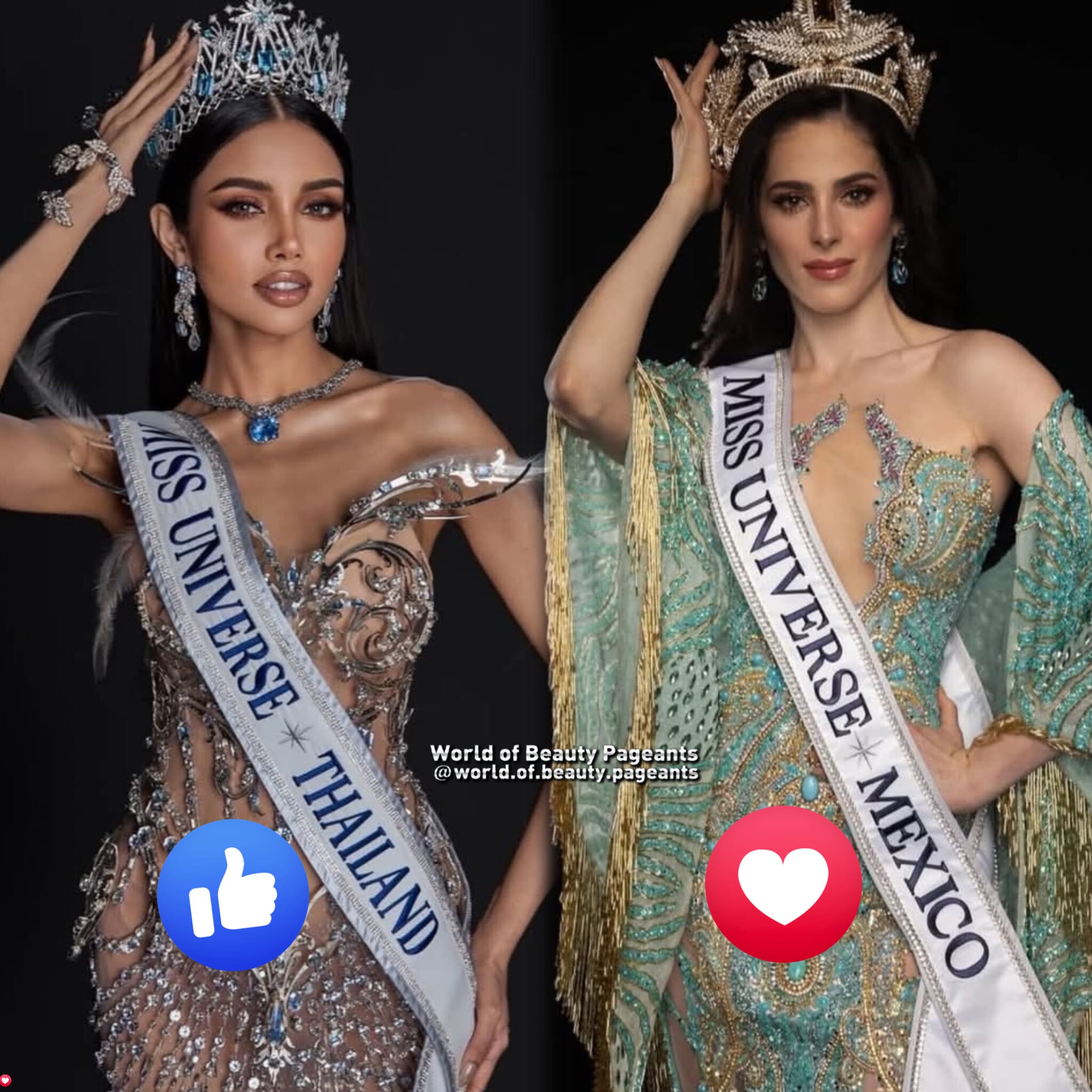 Two queens, and one crown that... - World of Beauty Pageants | Facebook