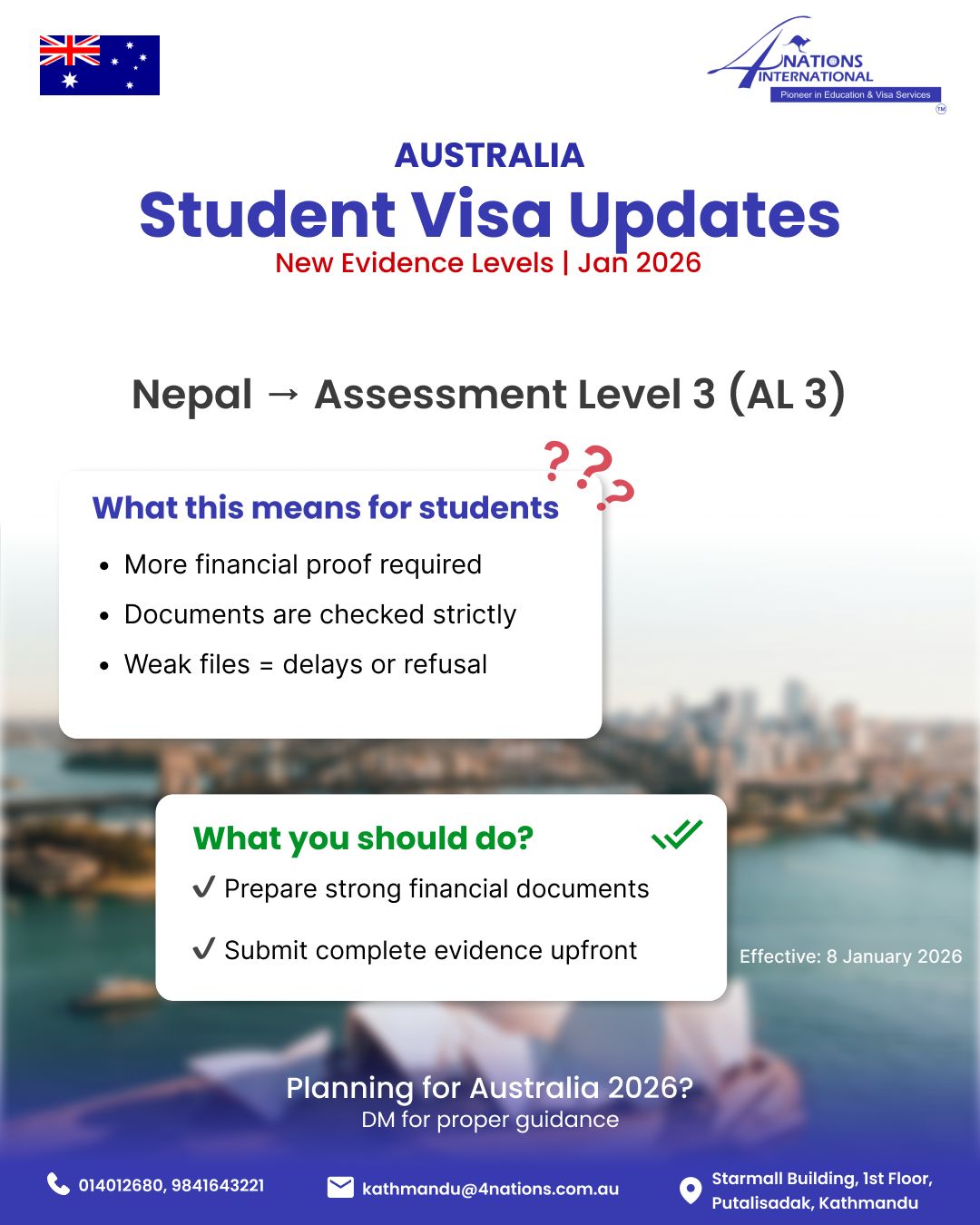 🇦🇺 Australia Student Visa Update | Assessment Level 3 for Nepal 🇳🇵 As ...