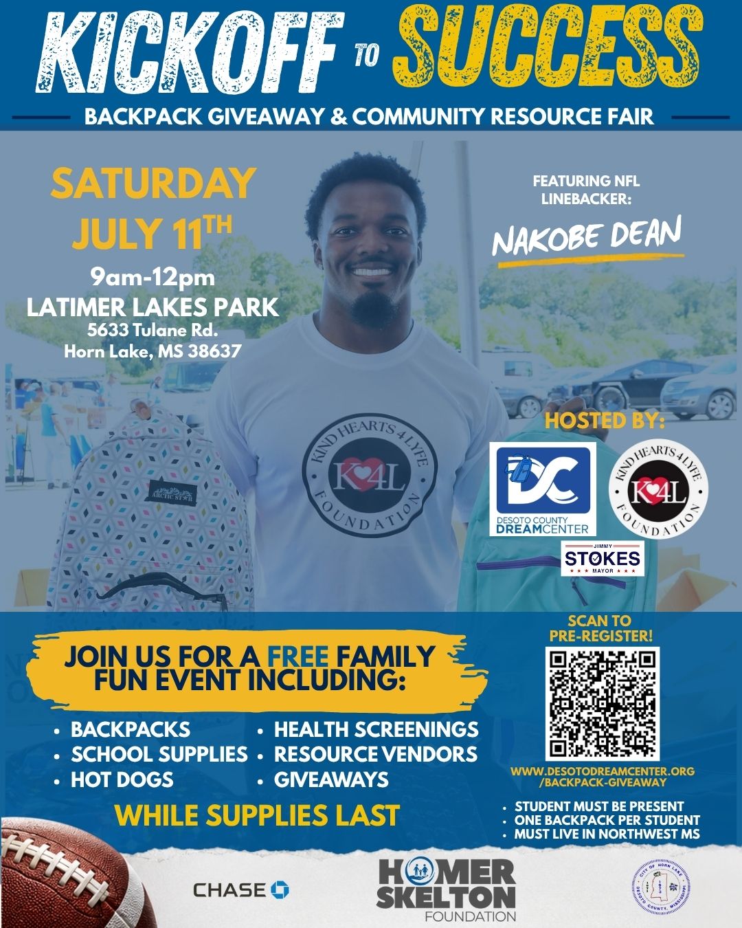 Backpack giveaway and resource fair in DeSoto County on July 11