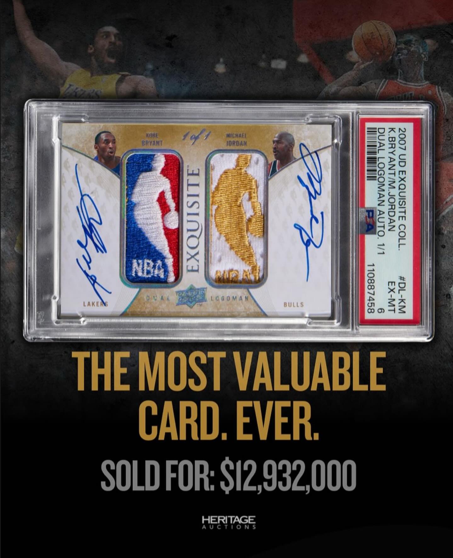 New most expensive basketball card: Kobe/Jordan logoman auto