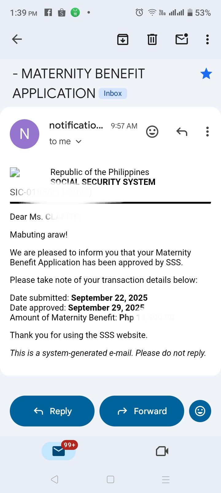 SSS Maternity Benefits Q&A Group | Paano po malalaman kung napasok na ...