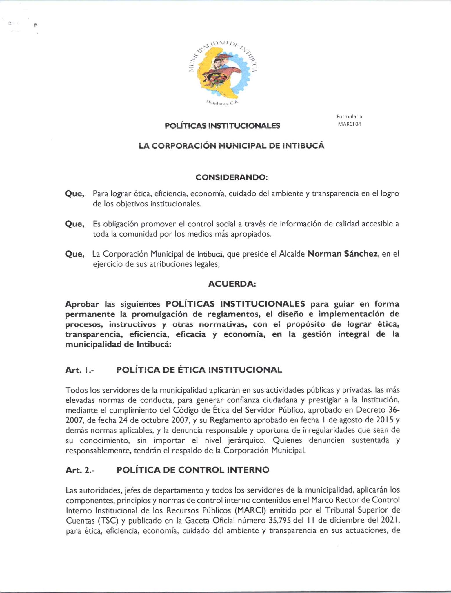 Alcaldia Intibuca