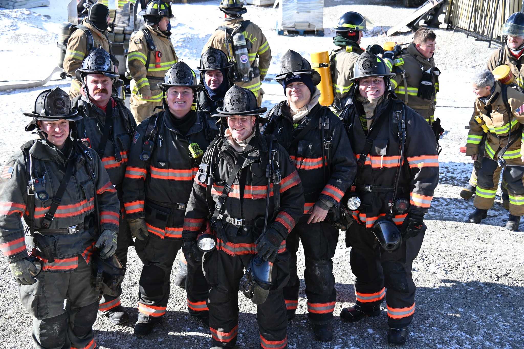 Illinois Fire Service Institute - Jim Keiken presents Roger with a job
