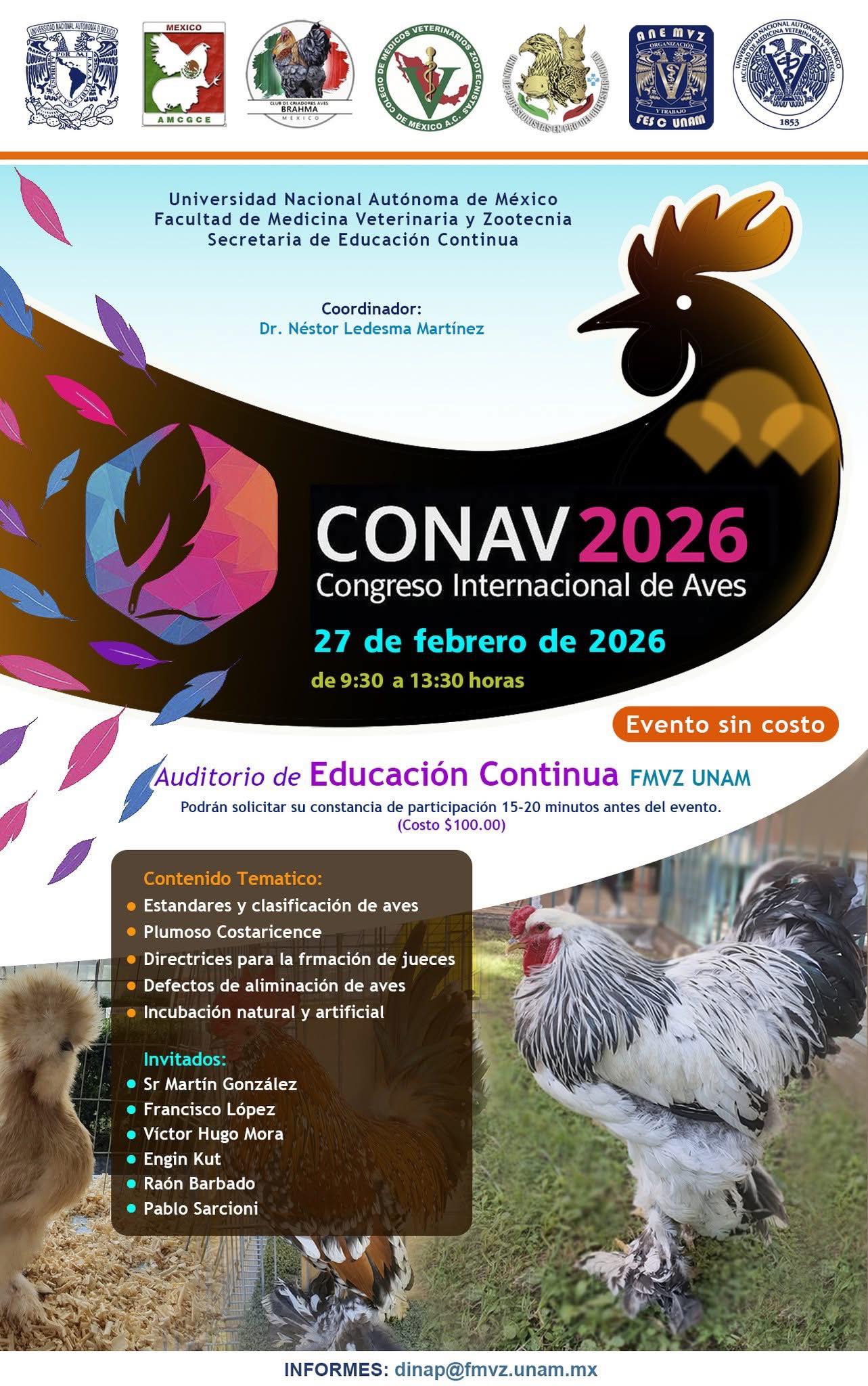 Facultad - La #FMVZ te invita al Congreso Internacional de Aves (CONAV ...