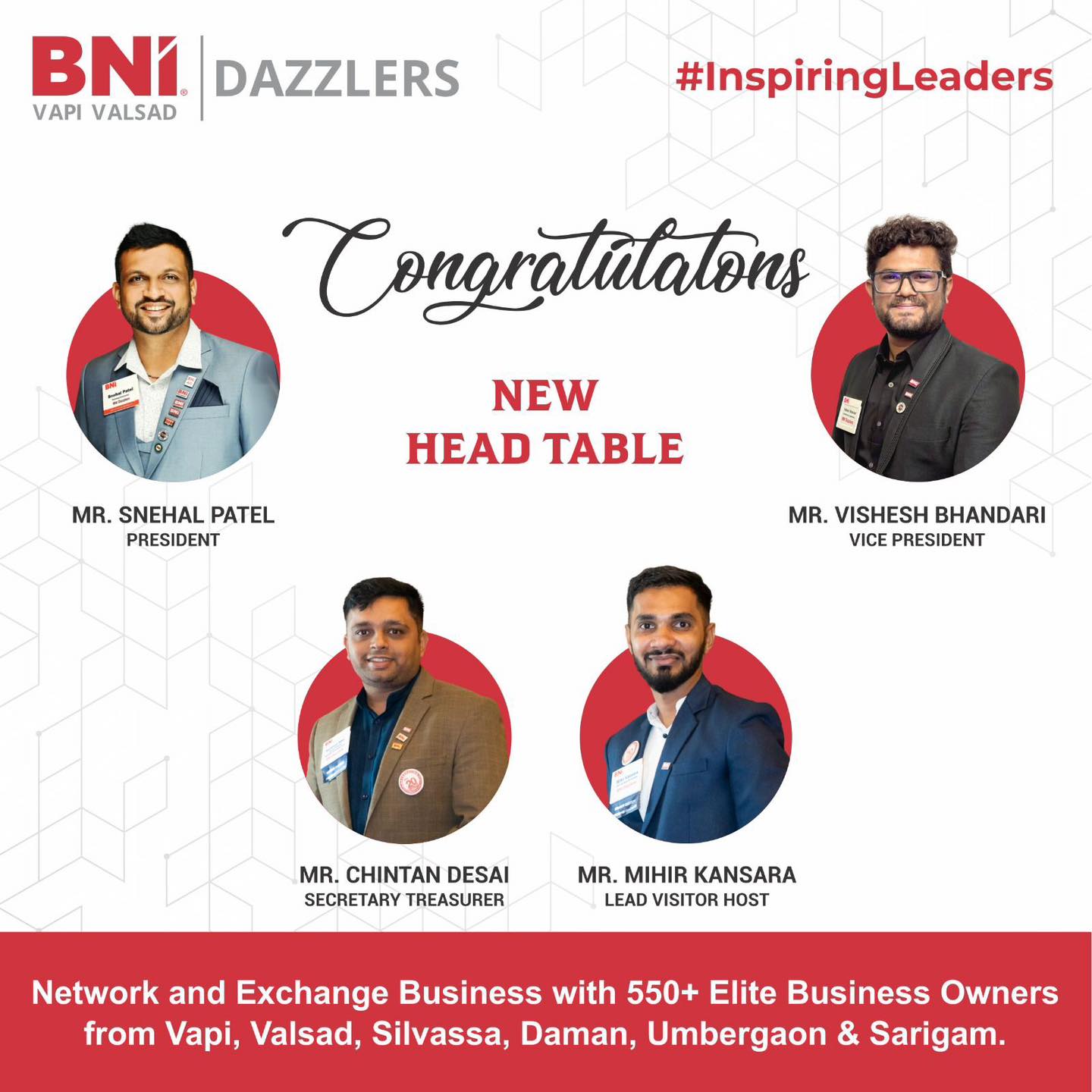 BNI - Introducing our new Head Table – leading us to greater heights 🌟 ...