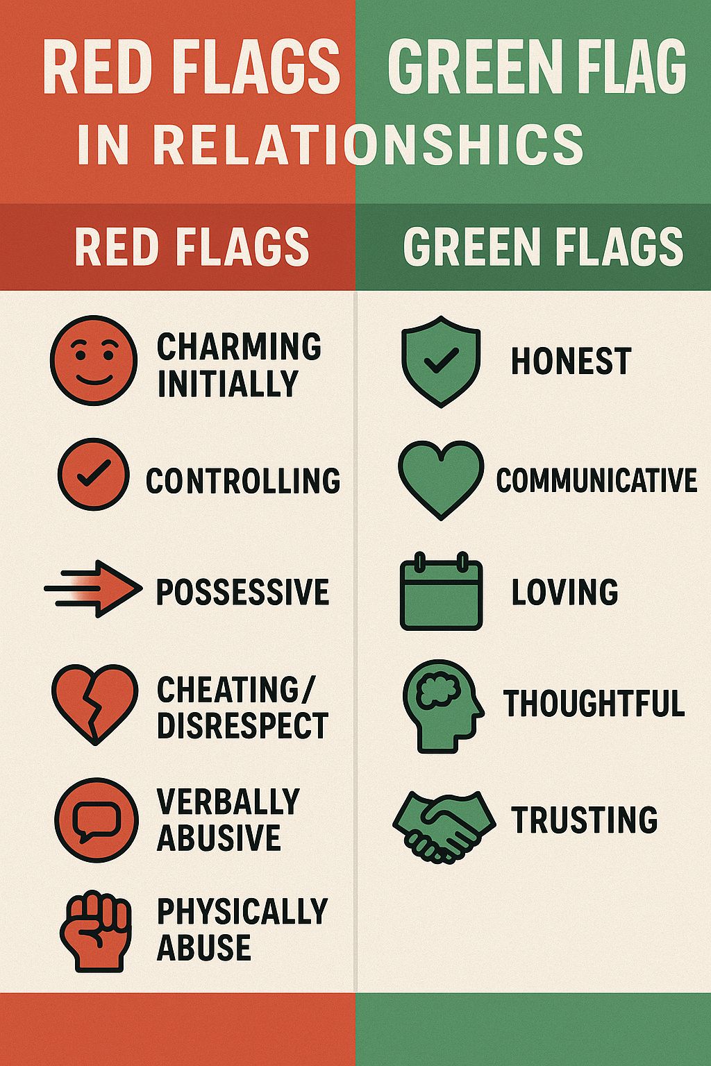 Spoken - 💜 Red Flags vs. Green Flags in Relationships 💜 Knowing the ...