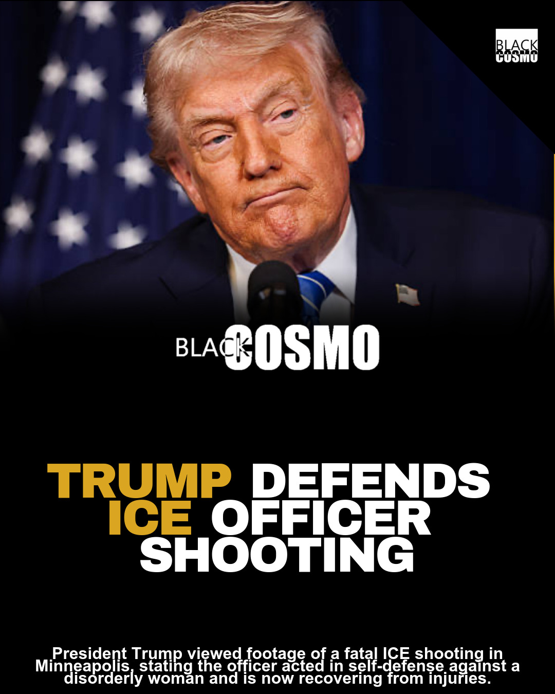 Black - Donald Trump Claims The Woman Who Was Shot By ICE In ...