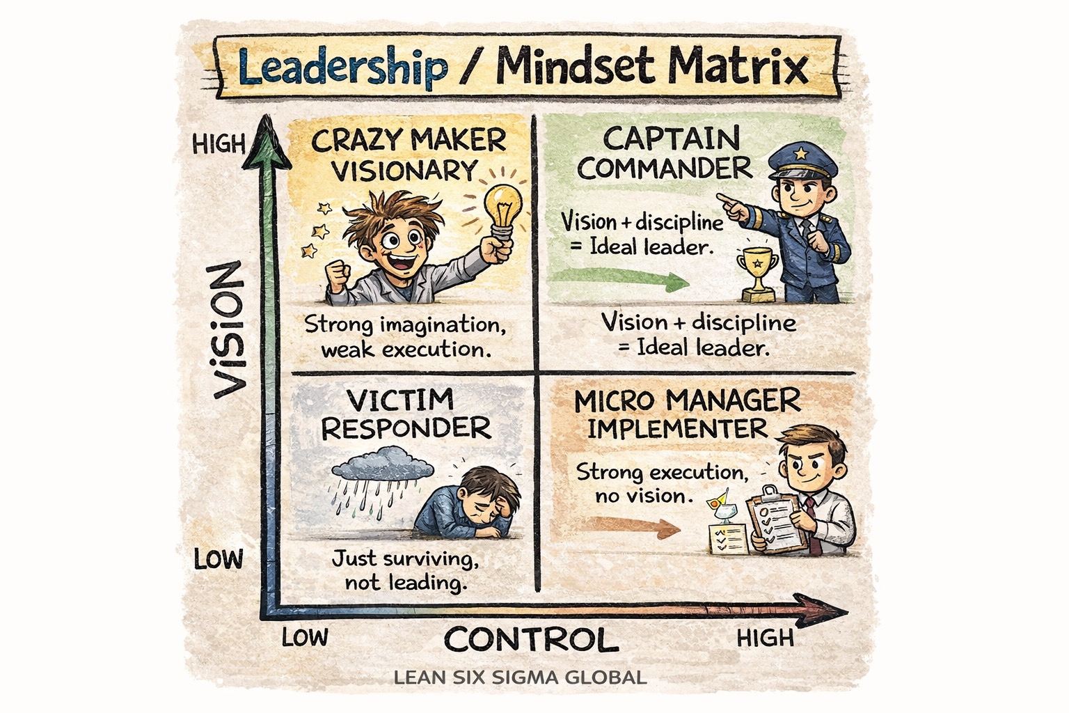 Lean - If you have vision without control → you create chaos. If you ...