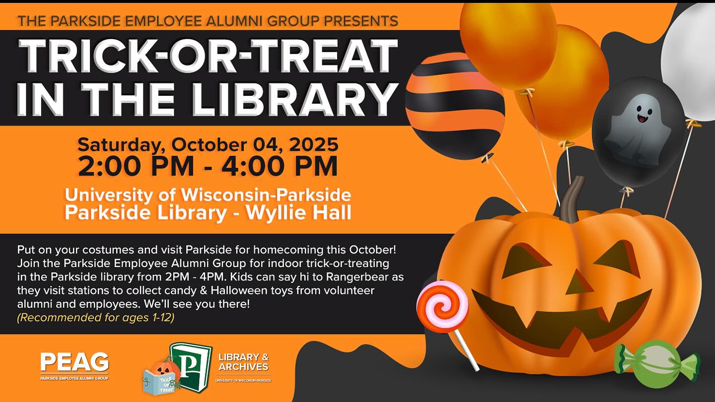 Parkside - Join PEAG at UW-Parkside’s Homecoming for trick-or-treat in ...