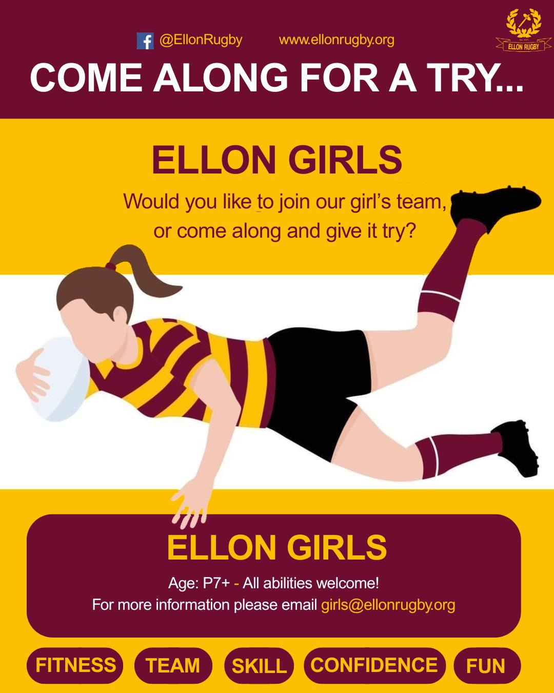 Ellon Rugby - 💥 Girls Wanted! Join the Ellon Rugby Family... | Facebook