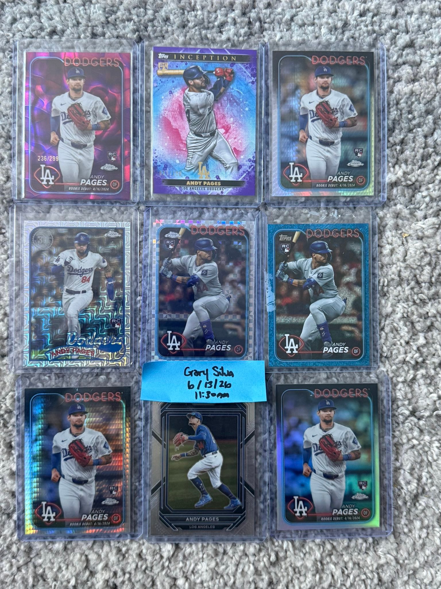 Andy Pages Rookie Lot