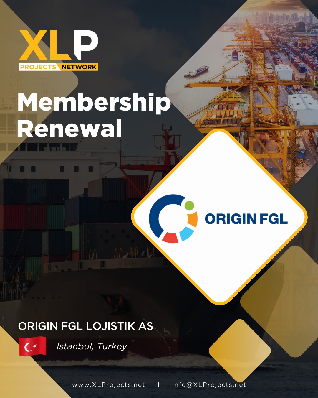 XLProjects - We are pleased to announce that Origin FGL Lojistik AS in ...