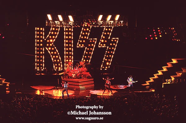 KISS 1985-86 Asylum tour stage with 50-foot logo