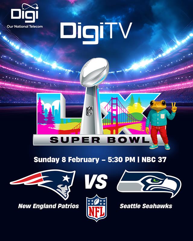 Digi Belize - It’s GAME DAY! 🏈 Tune in to Super Bowl LX... | Facebook