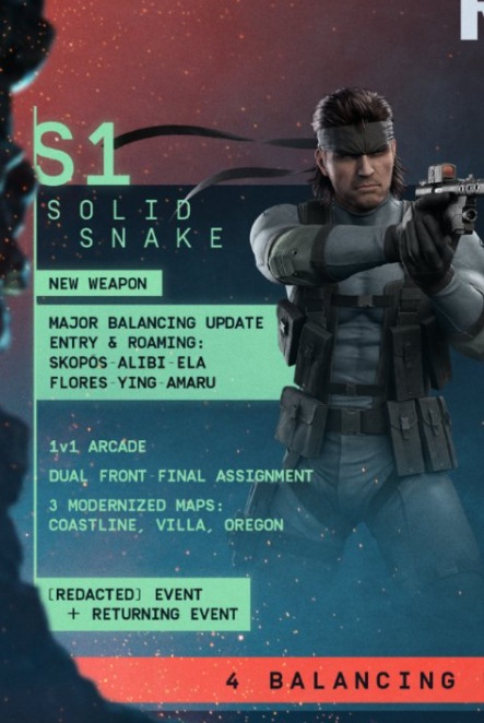 Siegegg - Solid Snake is coming to Rainbow Six Siege! Operation Silent ...