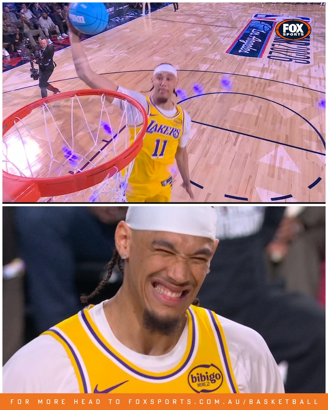 FOX - 'WORST IN DUNK CONTEST HISTORY' 😬 This 7-foot Lakers star got ...