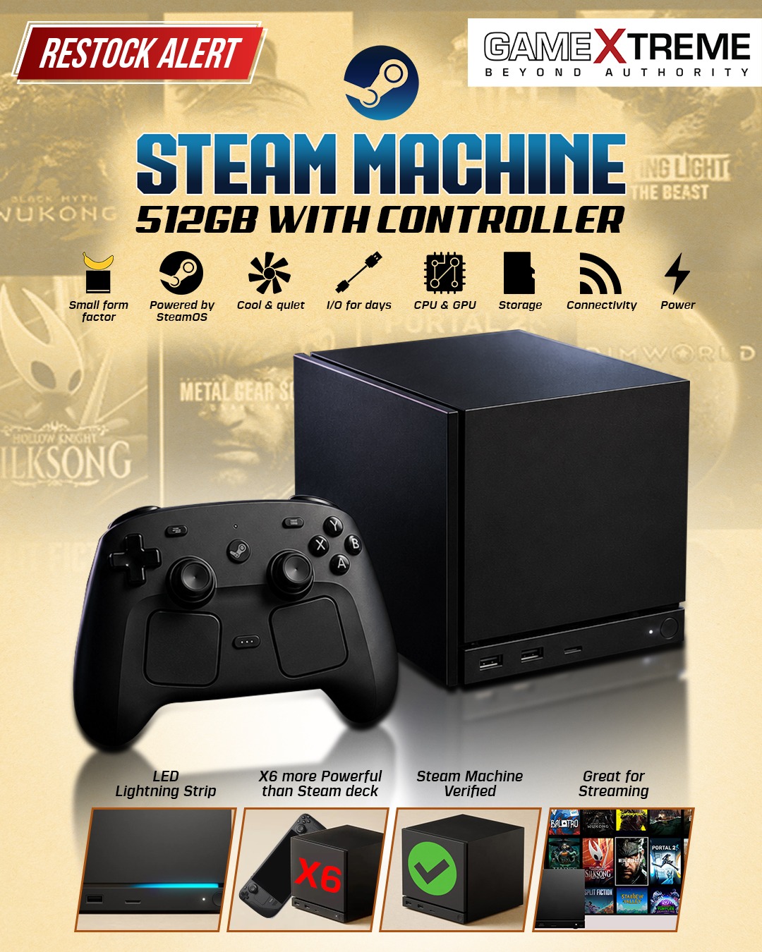 The Steam Machine 512GB with Controller is back in stock