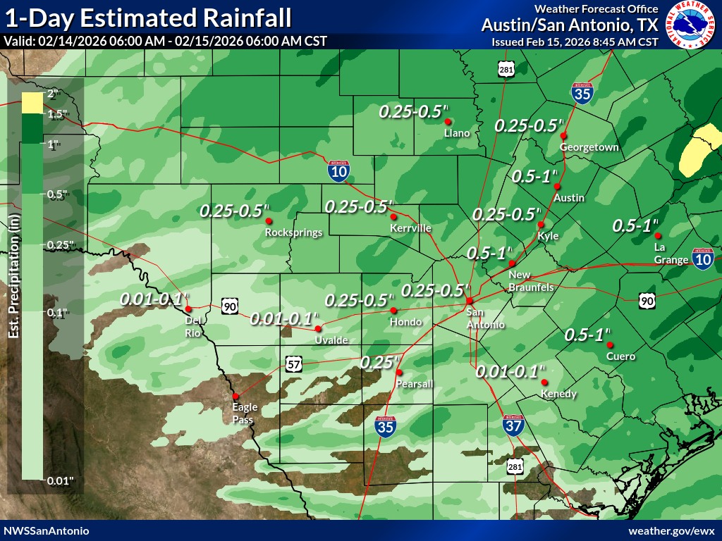 US - Here is a map of the doppler estimated rainfall amounts from ...