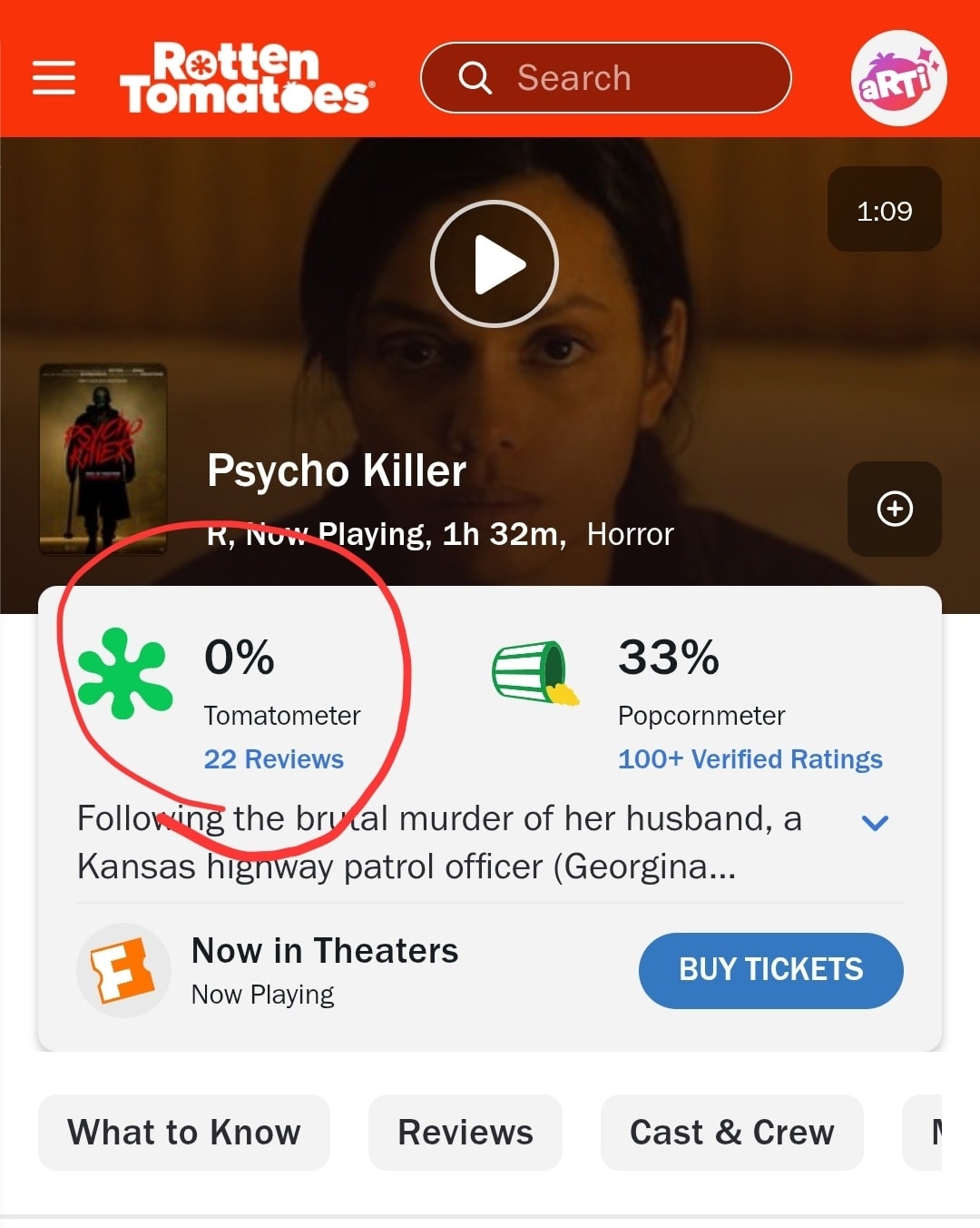 Cinemania - فيلم Psycho Killer (2026) تقييمه صفر% على... | Facebook