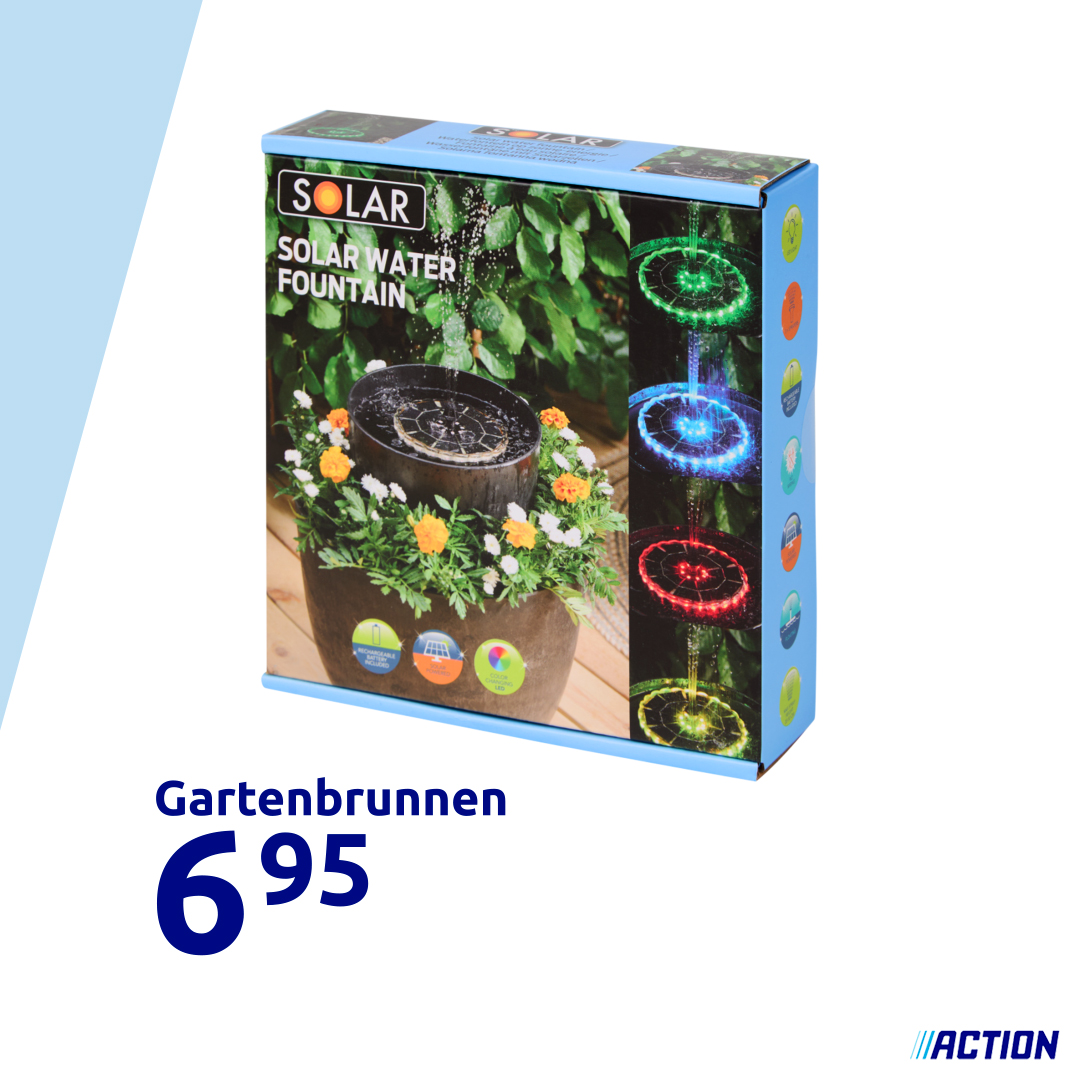 Dieser Mini-Springbrunnen mit Solarantrieb sorgt für ein entspanntes Plätschern im Garten, auf dem Balkon oder der Terrasse. 🌞💦