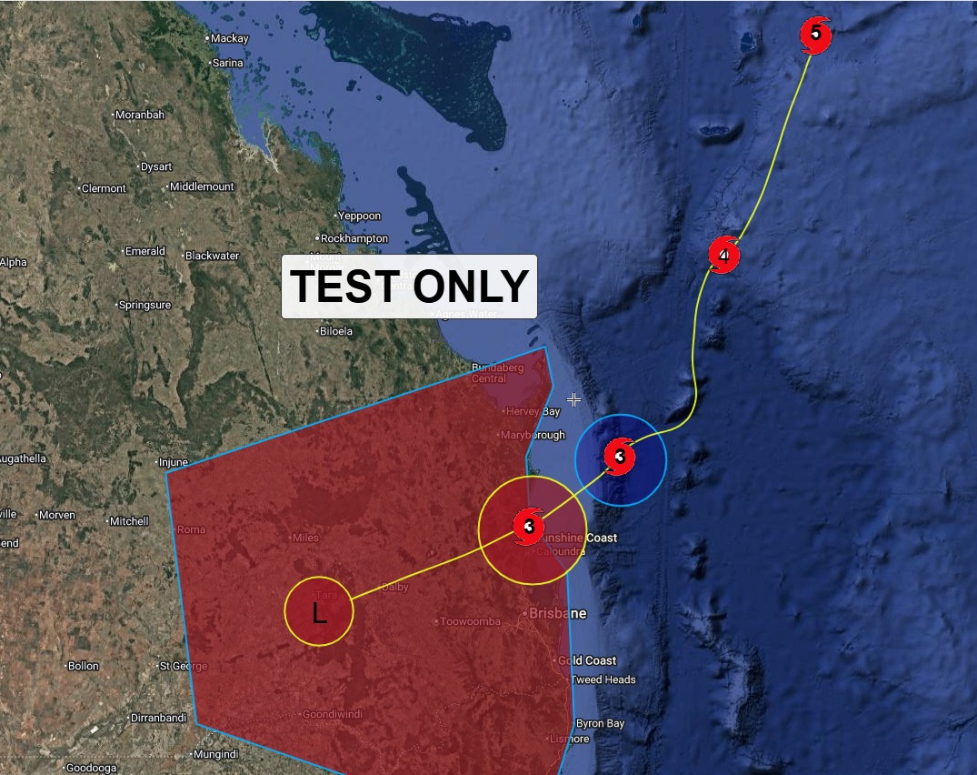 TEST ONLY Of new cyclone map i am... - Brisbane Weather | Facebook