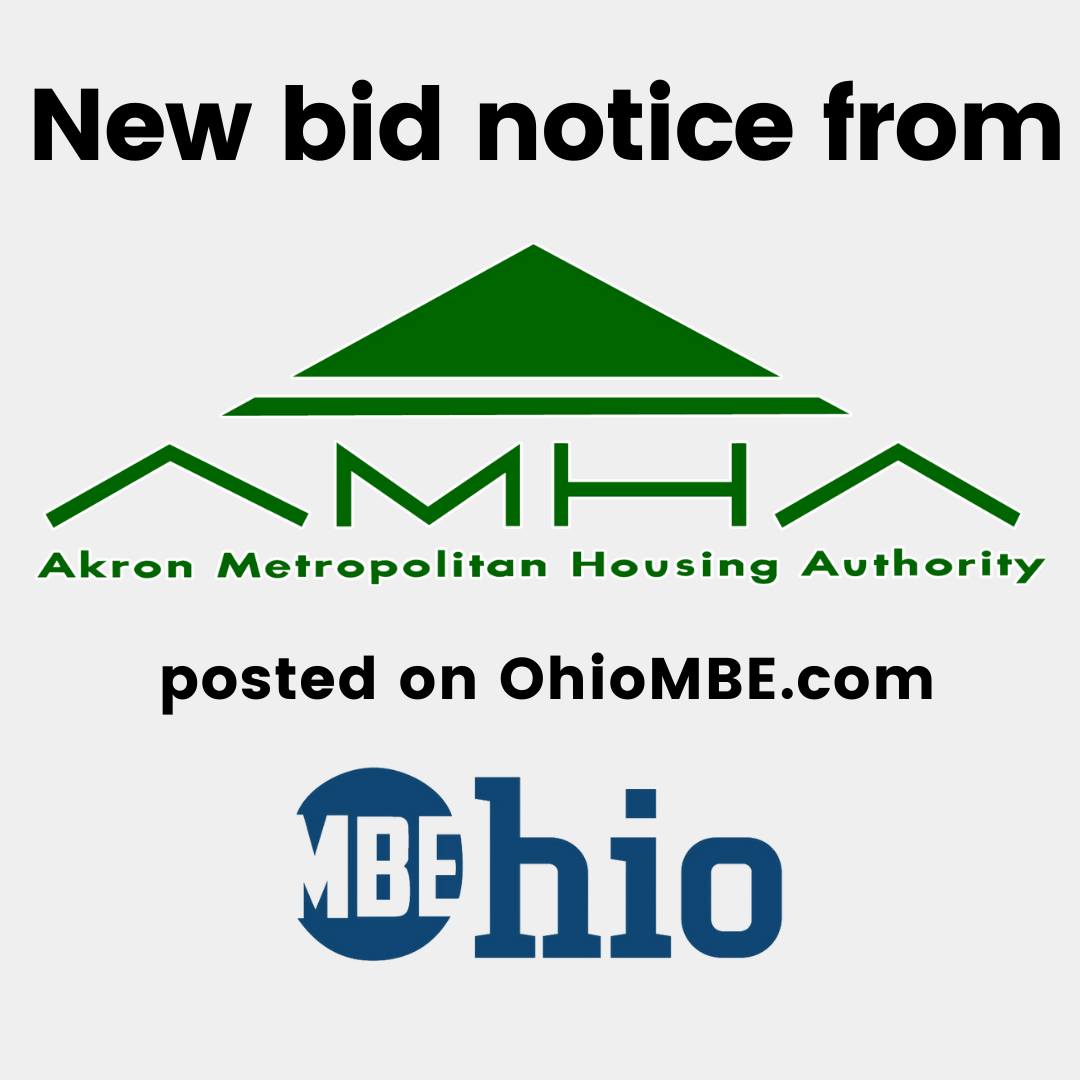 OhioMBE - 🚨 BID OPPORTUNITY ALERT – AKRON 🚨 The Akron Metropolitan ...
