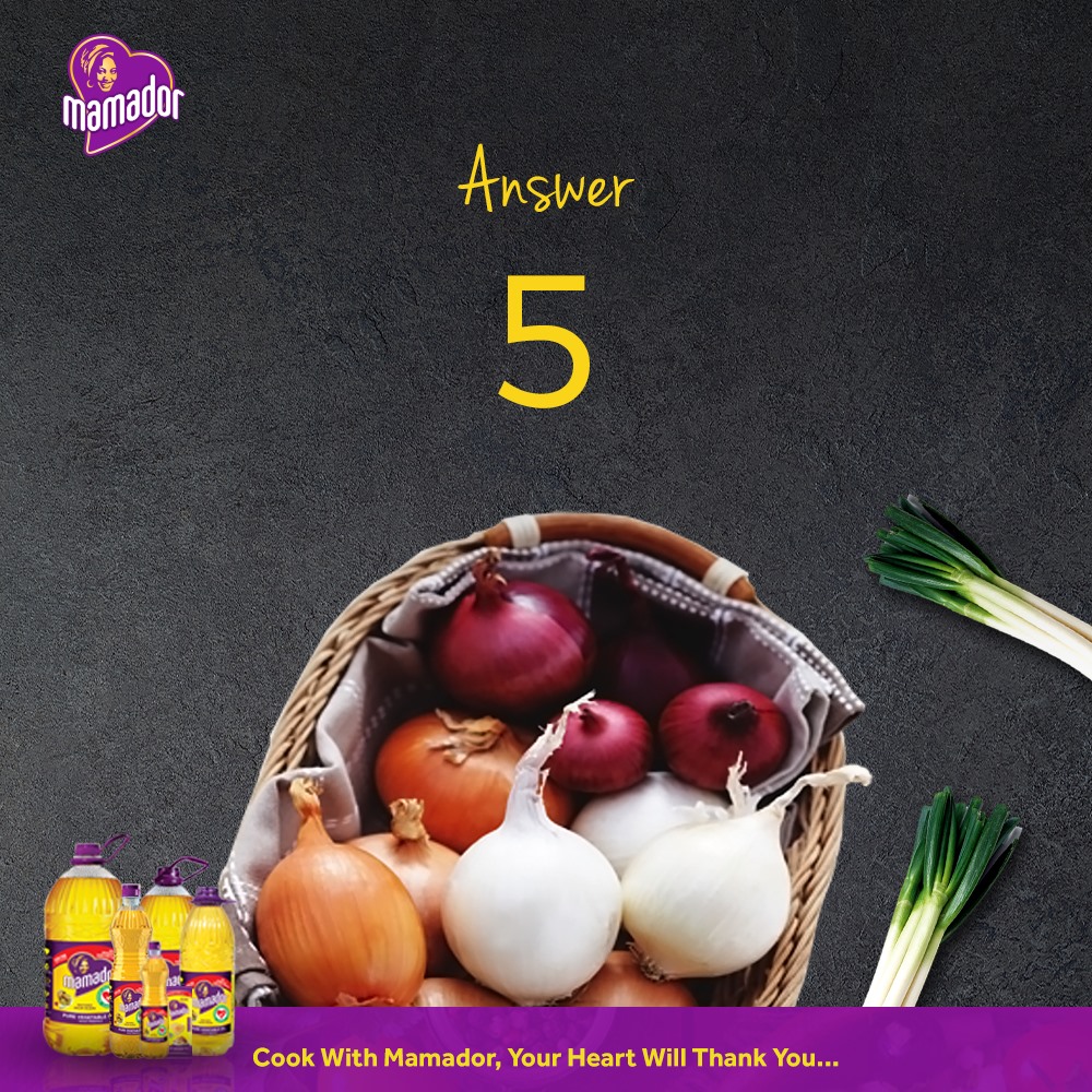 There are 5 types of Onions! 🙋‍♀️if you got the answer! Check