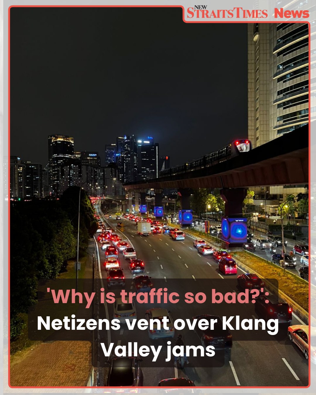 NST Online - [IN PIC] Slow-moving traffic crawls toward... | Facebook
