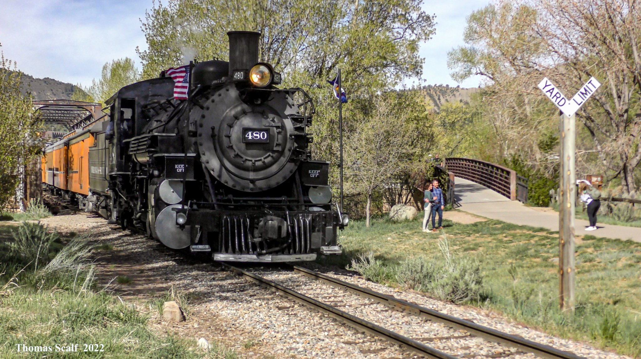 D&S 473 prepares to depart Durango with the Presidential Special 