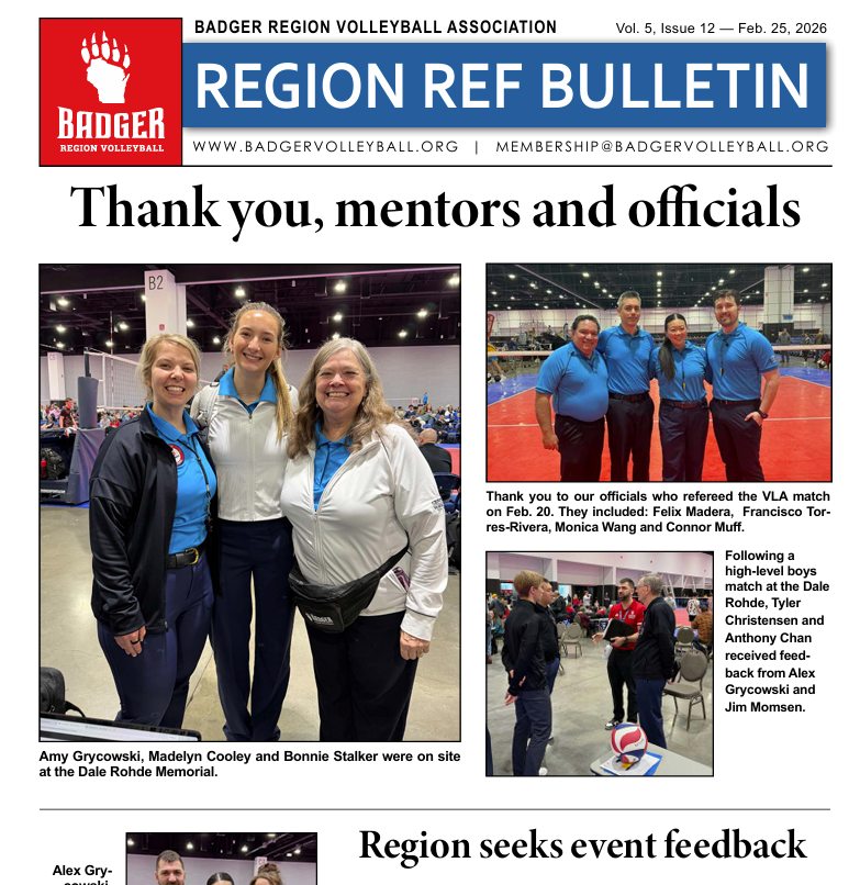 Badger - Check out this week's Ref Bulletin here: https ...
