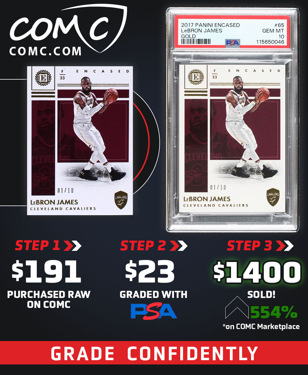 COMC - 👀 This 2017-18 Panini Encased Gold of LeBron James... | Facebook