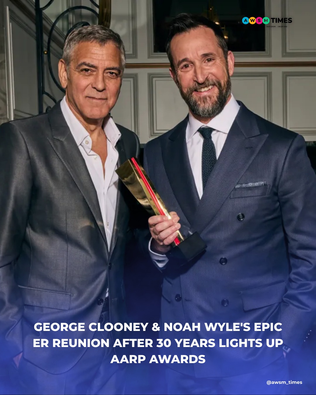 Awesome - Iconic ER stars George Clooney and Noah Wyle reunited on ...