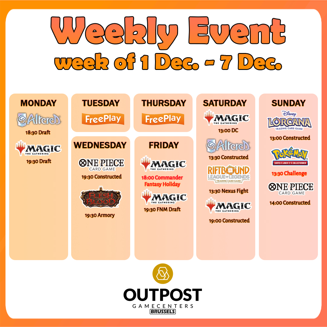 Outpost - 🎄 Weekly Event @ Outpost Brussels – Week du 1er au 7 décembre ...