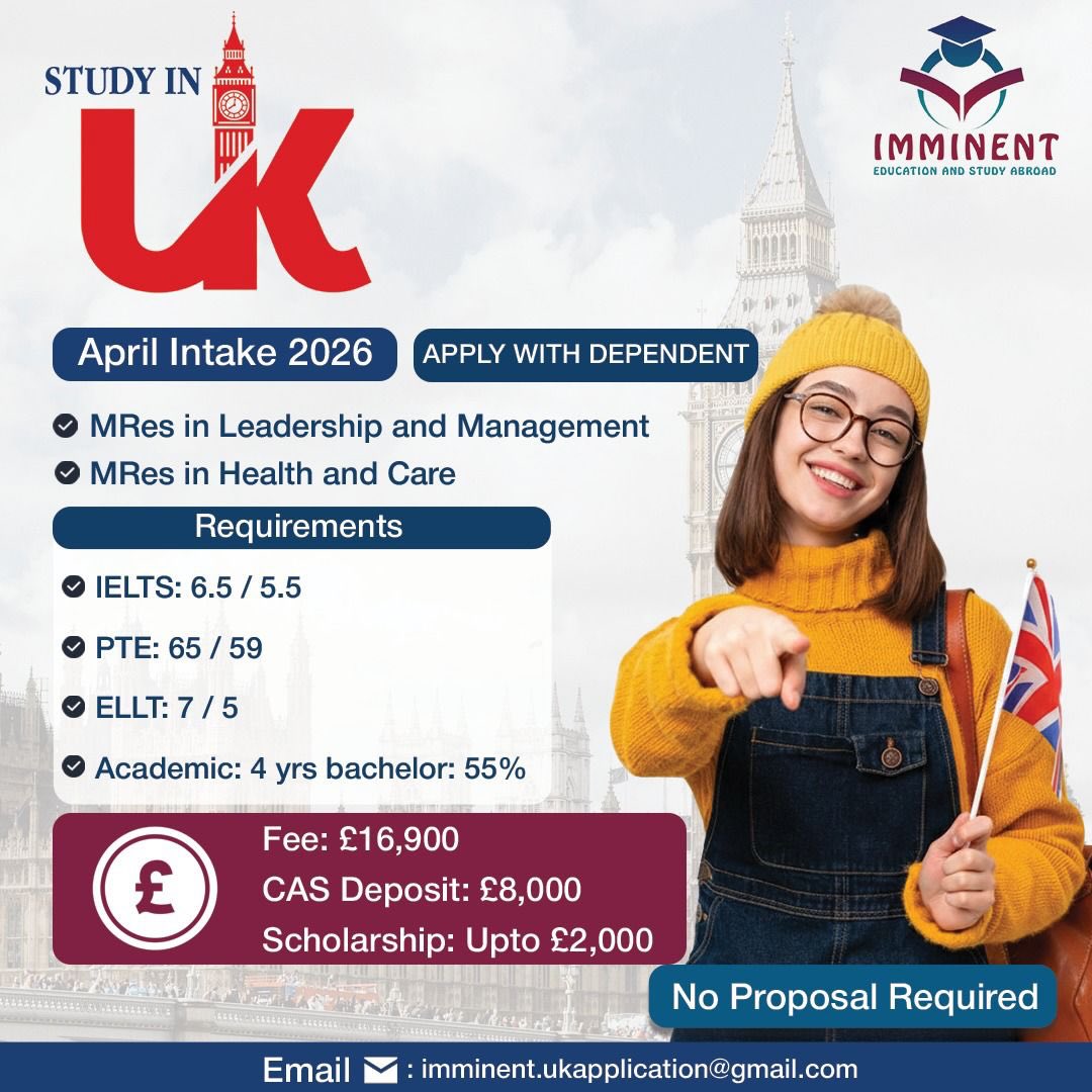 Imminent - *Study in the UK – April Intake 2026* 🇬🇧🎓 Take the next big ...