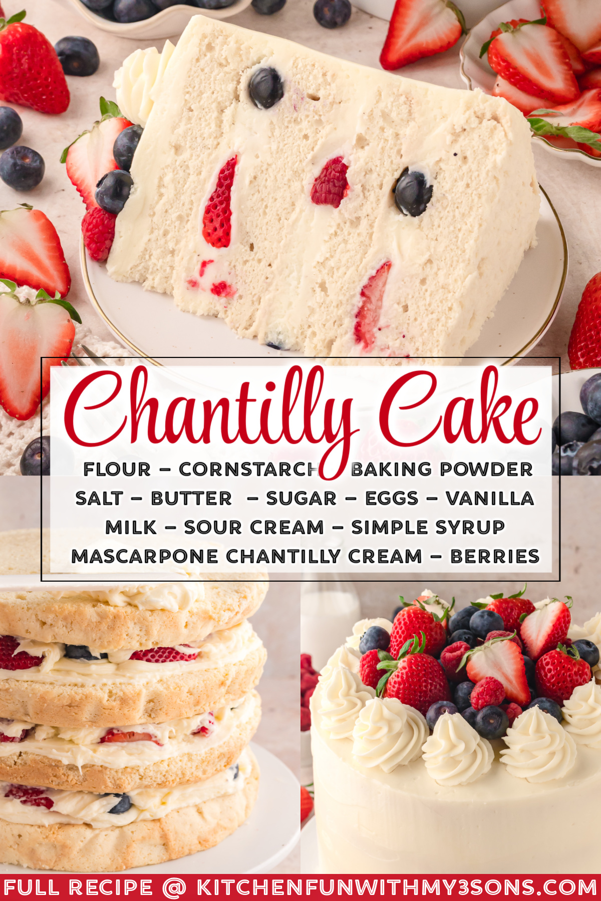CHANTILLY CAKE - this is... - Kitchen Fun With My 3 Sons | Facebook