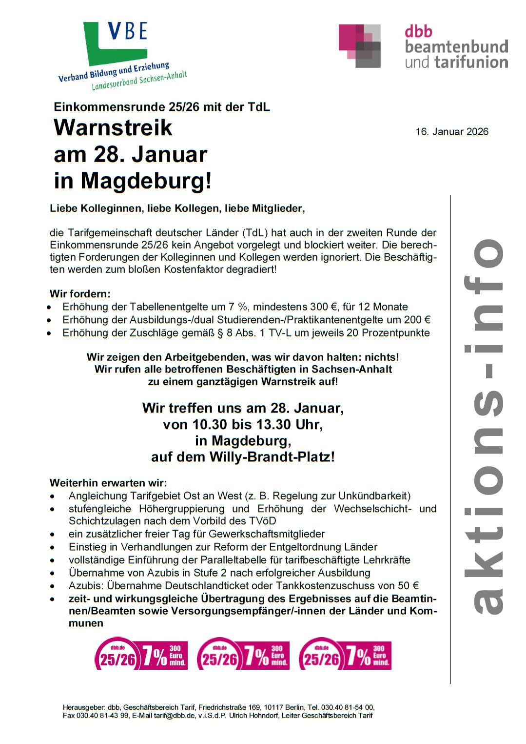 VBE - Bisher gibt es bei den Tarifverhandlungen im öffentl. Dienst der ...