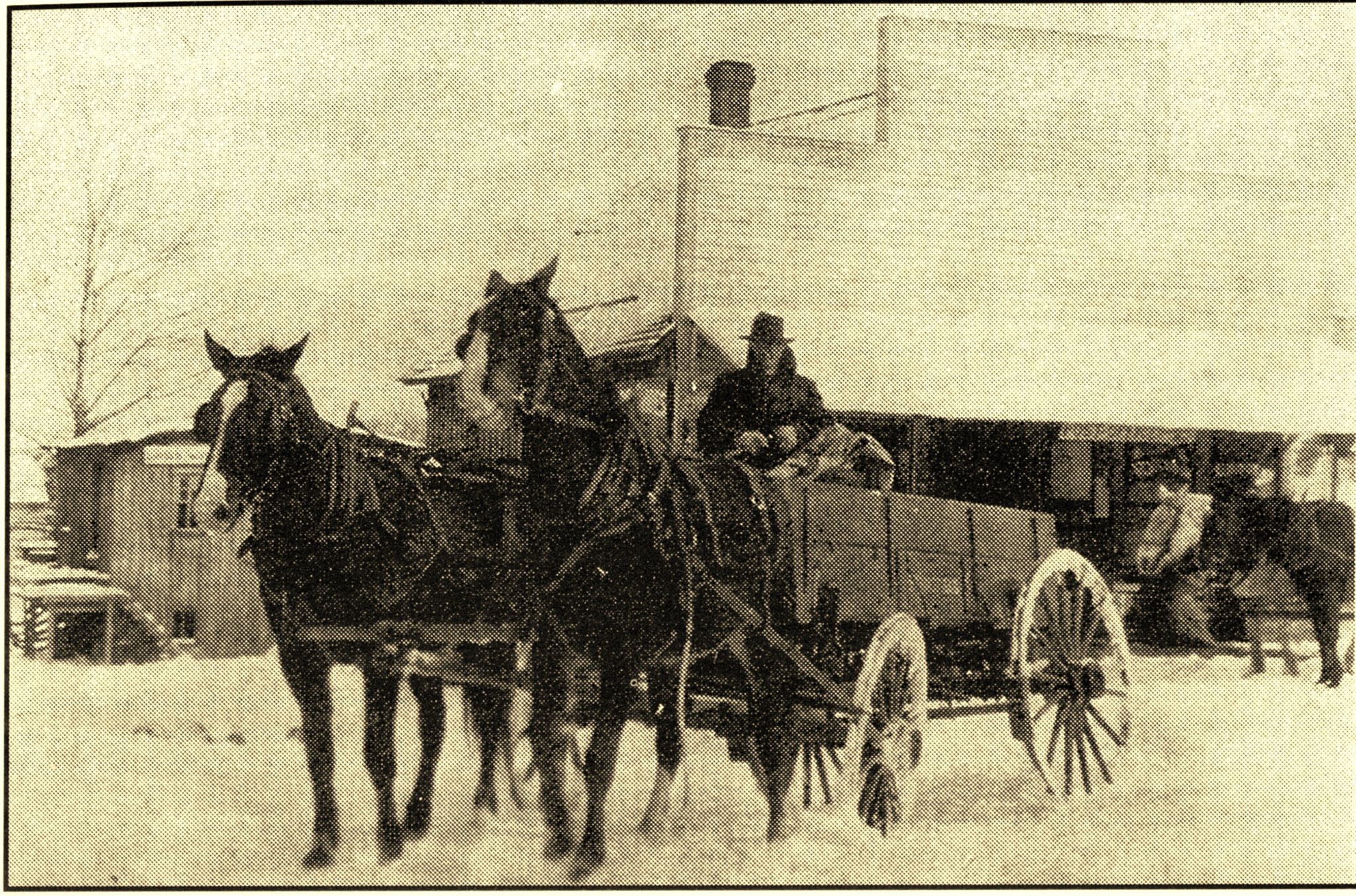 Wayne - This early day snowy photo shows the store built by James ...