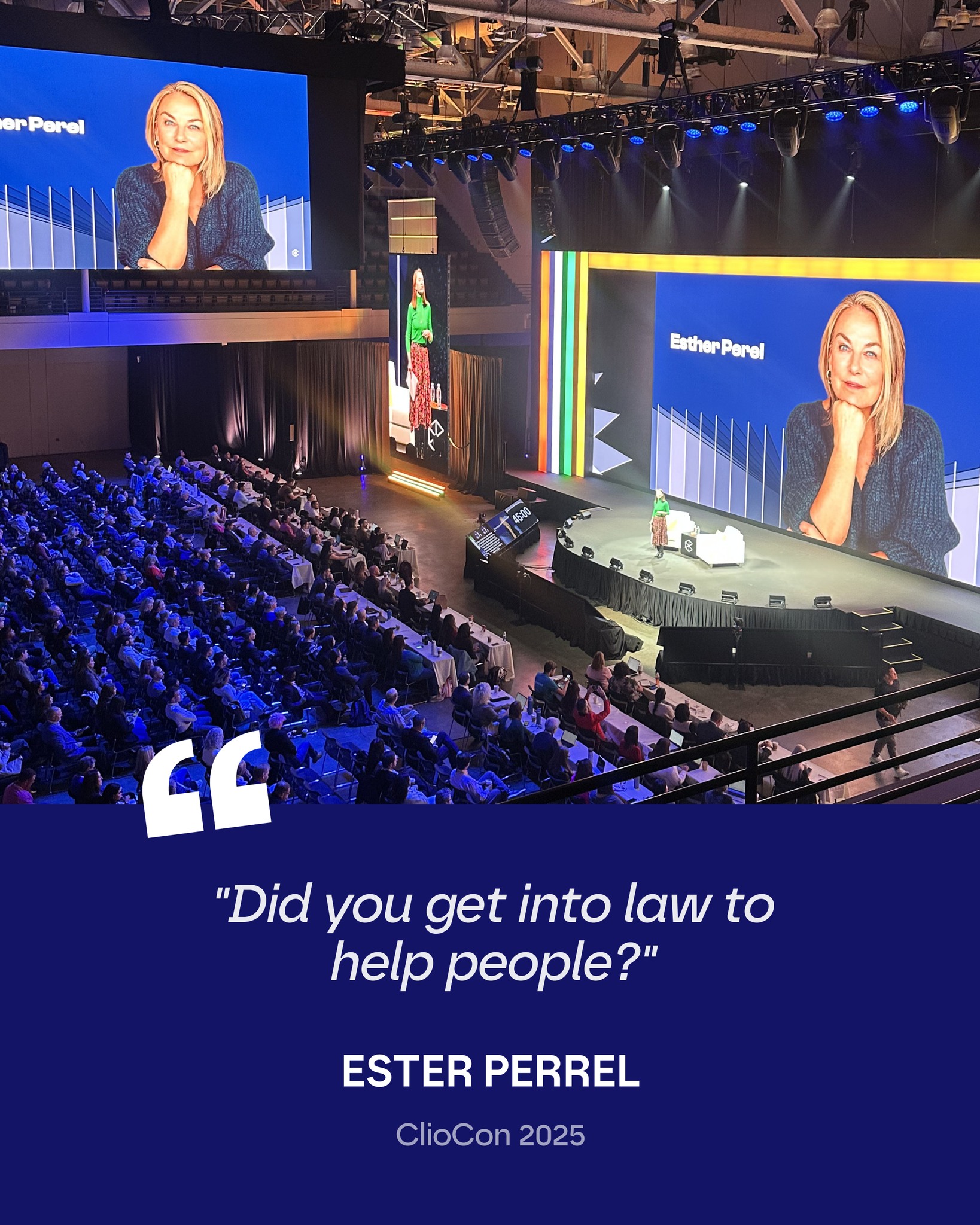 LEX Reception - At ClioCon 2025, Esther Perel reminded us... | Facebook