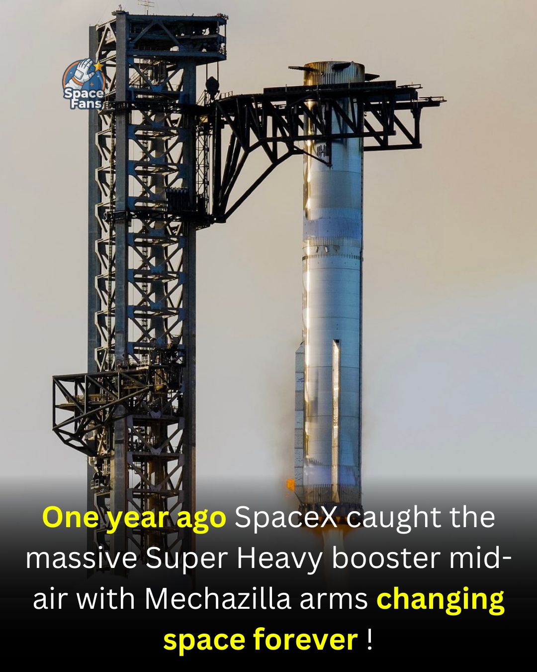 テスラ One year ago today, SpaceX did the impossible. They caught the