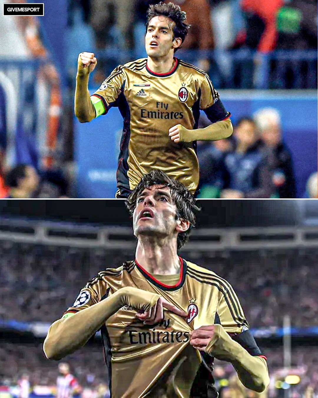 This gold AC Milan kit was 𝒔𝒕𝒖𝒏𝒏𝒊𝒏𝒈 🤩✨