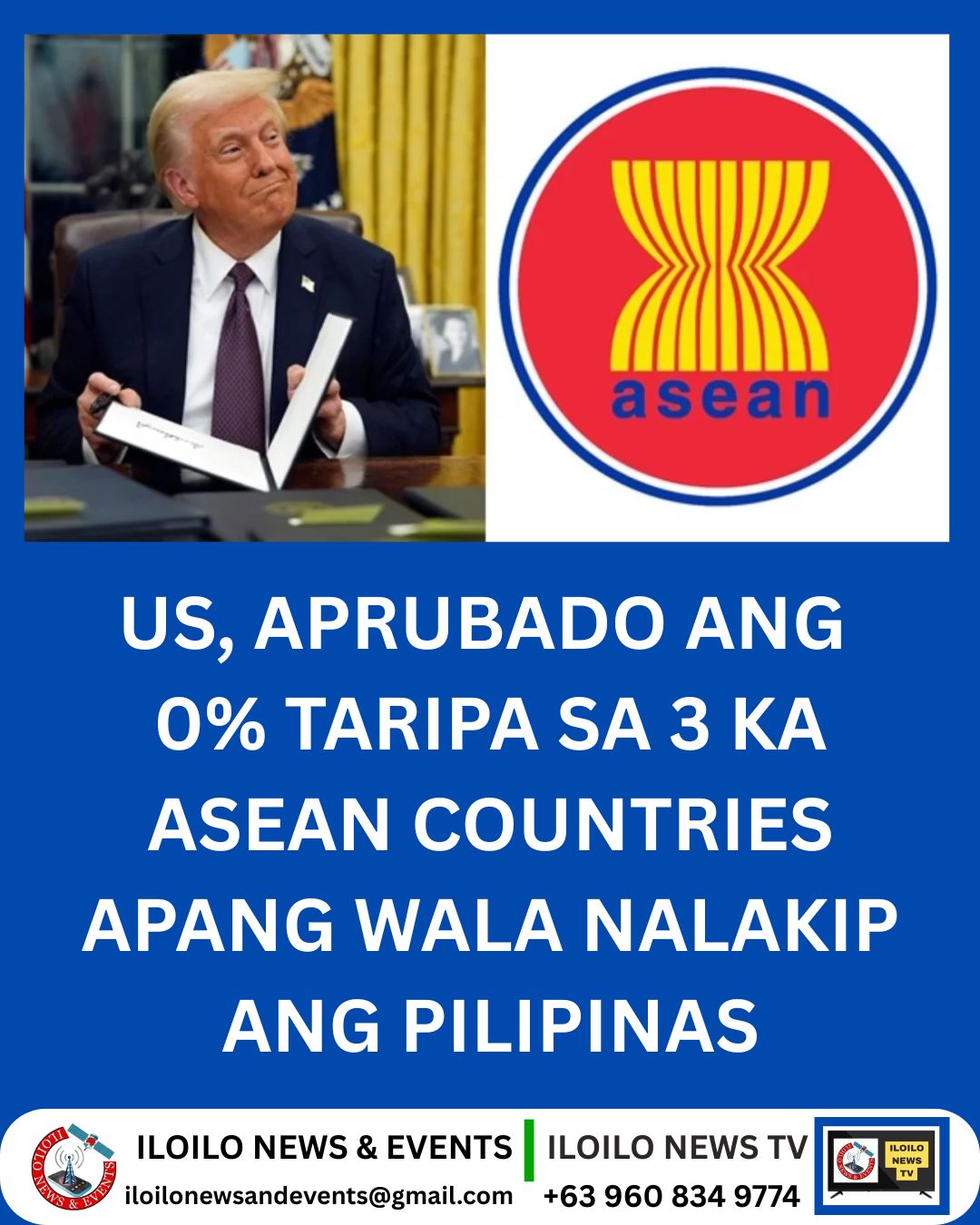 Iloilo - US, APRUBADO ANG 0% TARIPA SA 3 KA ASEAN COUNTRIES APANG WALA ...