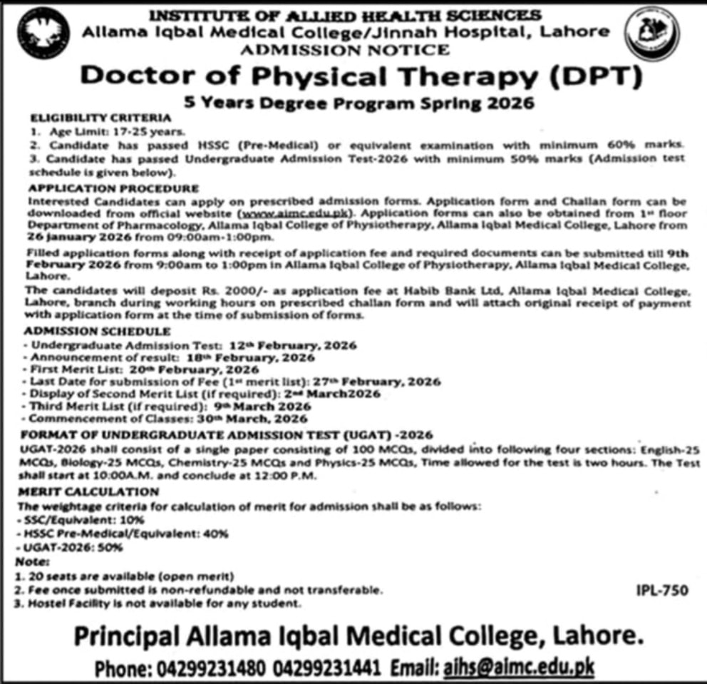 Hafiz - *🎓 Admissions Open: Doctor of Physical Therapy (DPT) – 5 Years ...