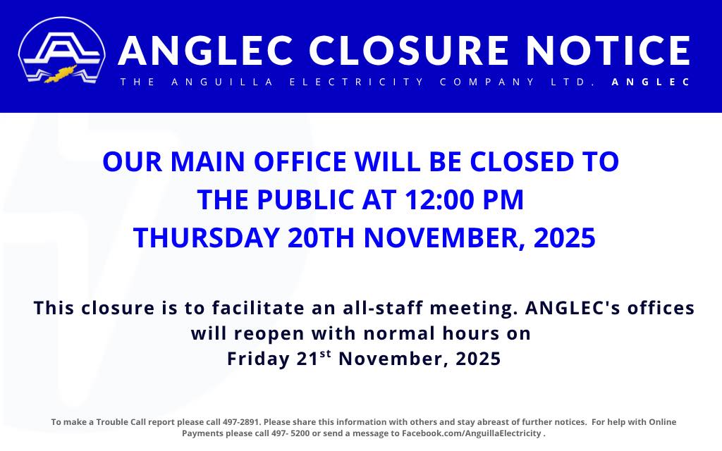 ANGLEC - ATTN: REMINDER! Our offices will be closed to the general ...