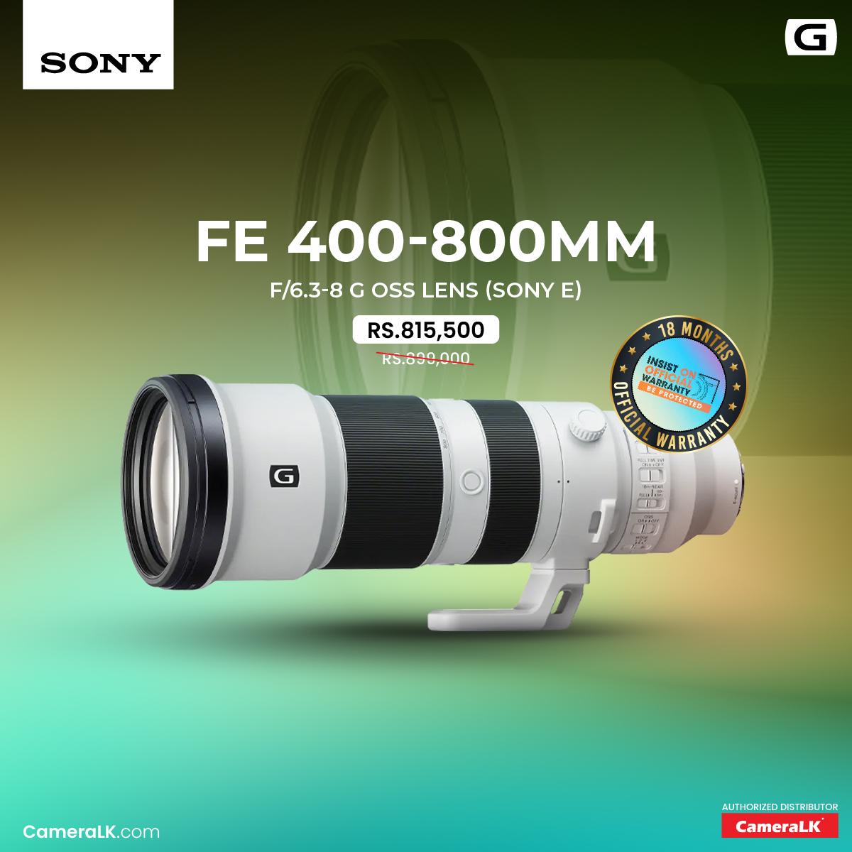 Sony FE 400-800mm f/6.3-8 G OSS Lens (Sony E)?? The first* Alpha 