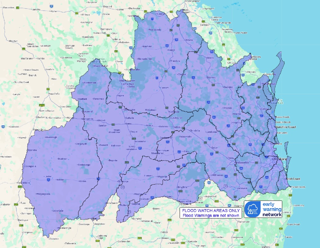 Logan - 13:34 Thursday, 12 February QLD Flood Watch: Parts of South ...