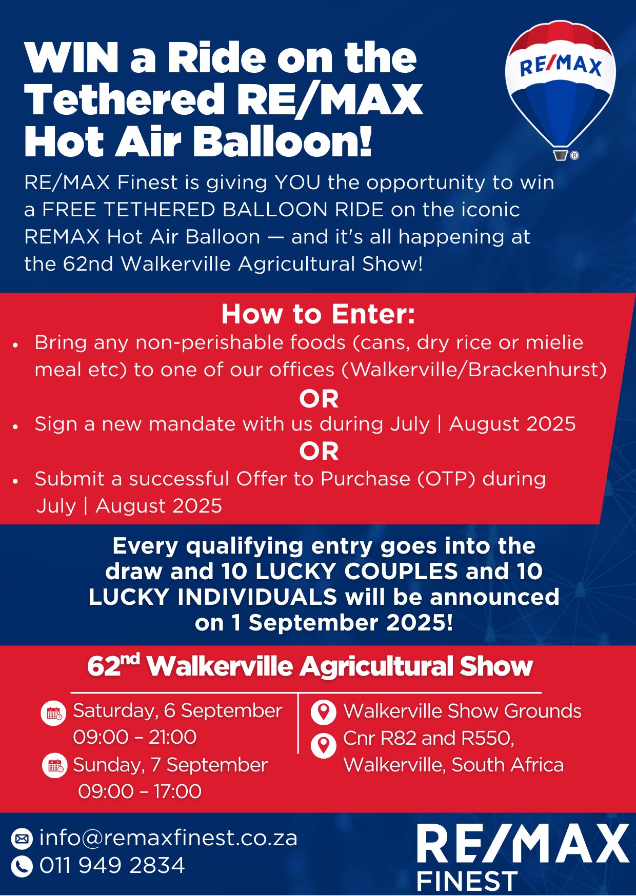RE/MAX - Don’t miss your chance to win a once-in-a-lifetime ride on the ...