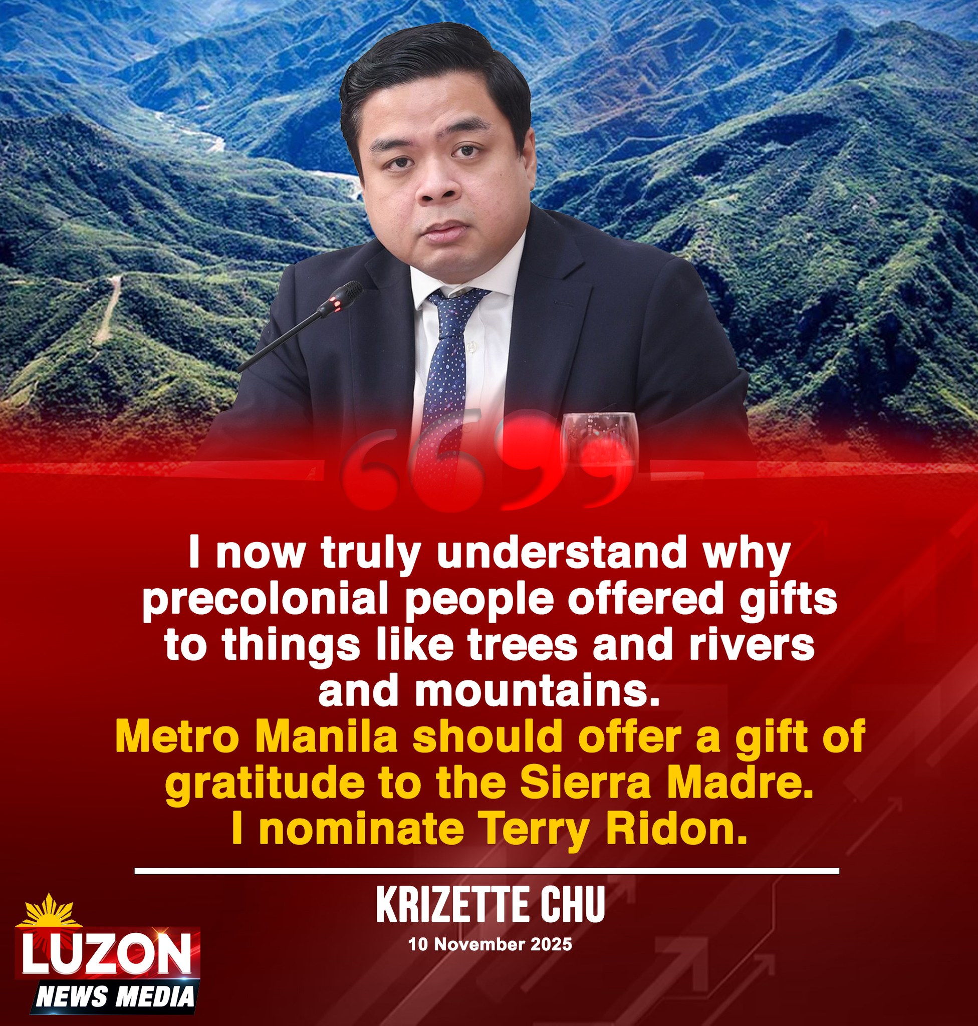 Luzon - Ridon for Sierra Madre —Krizette #LNM | Facebook