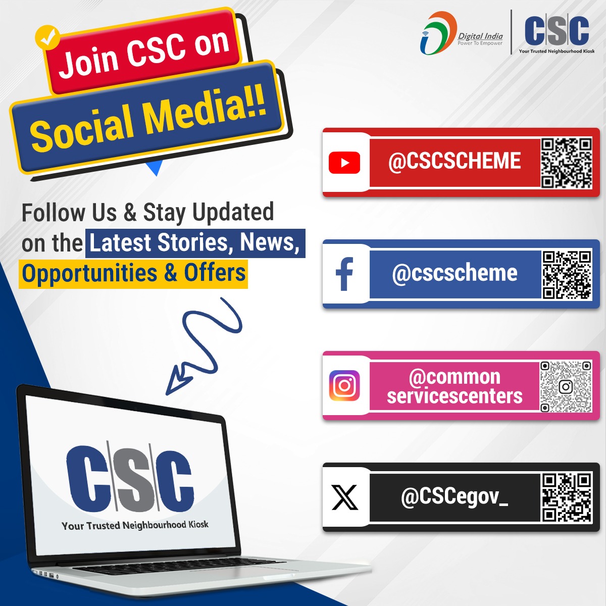 Join #CSC on Social Media...... - Common Services Centers | Facebook