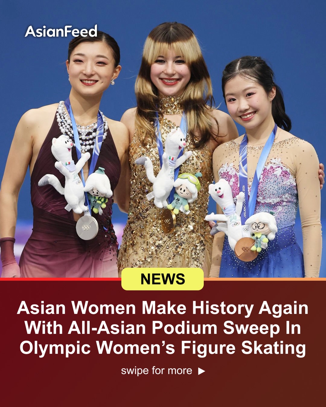 An all-Asian podium swept the women's figure skating finals at the
