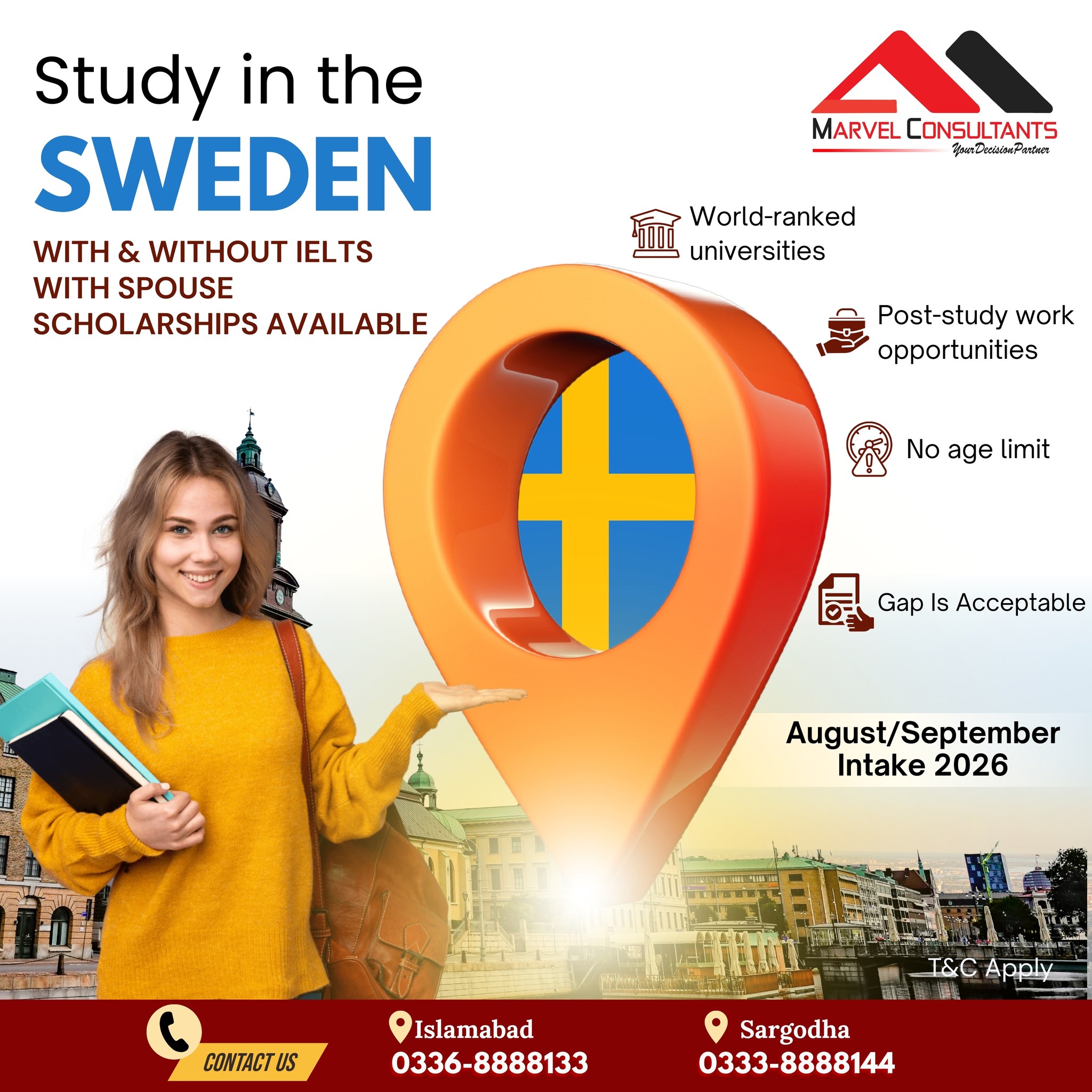 Marvel - STUDY IN SWEDEN — 2026 INTAKE 🇸🇪 WITH & WITHOUT IELTS | WITH ...